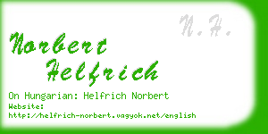 norbert helfrich business card